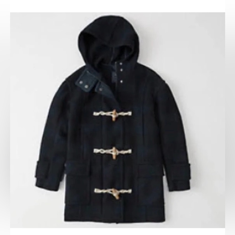 Abercrombie & Fitch Black Wool Coat